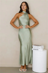 Kissed By Moonlight Satin Maxi Dress
