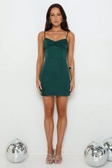Cocktail Hour Chic Satin Mini Dress