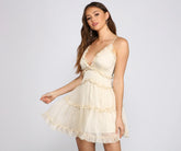Sweet And Flirty Chiffon Mini Dress