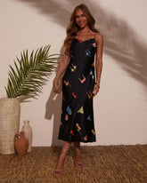 Ocean Eyes Bikini Print Midi Dress