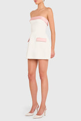 Majestic Masquerade Mini Dress White