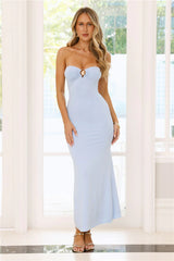 Simple Sunshine Strapless Maxi Dress